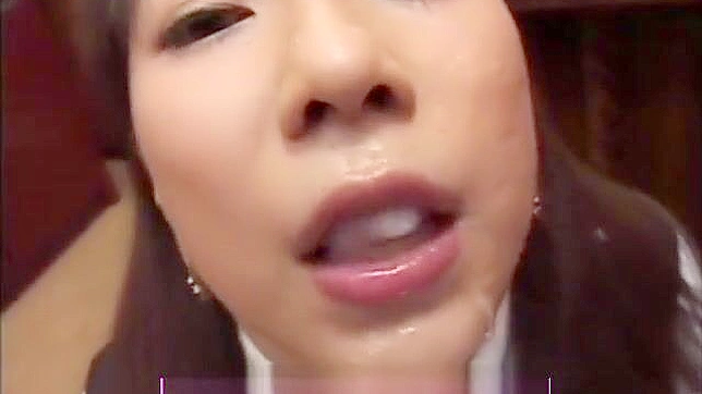 Japanese Beauty Dripping with Cum ~ Wet and Wild Bukkake Scene