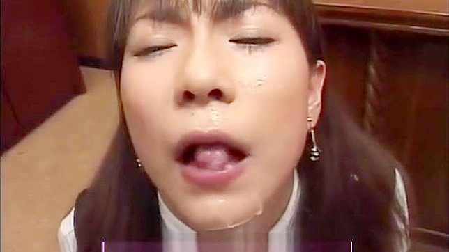 Japanese Beauty Dripping with Cum ~ Wet and Wild Bukkake Scene