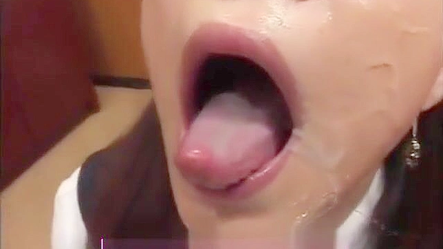 Japanese Beauty Dripping with Cum ~ Wet and Wild Bukkake Scene