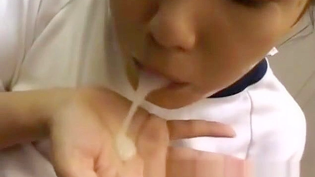 Experience the Ultimate Japanese Bukkake ~ 18-year-old Real Amateur Drinks Cum in Gangbang