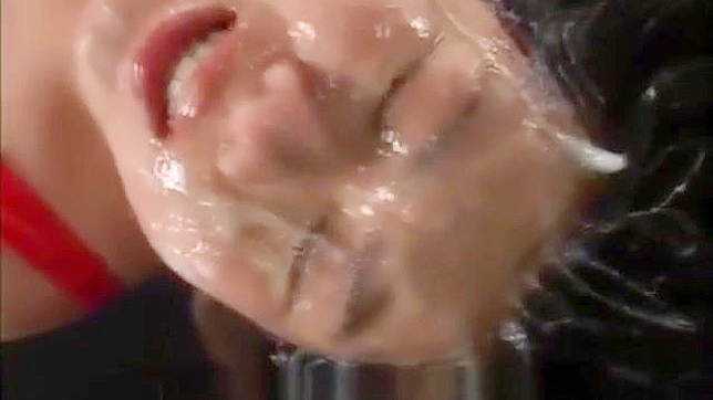 Witness the Wild and Juicy Bukkake Scene with Our Luscious Asian Cum-Loving Slut