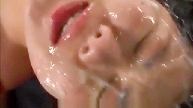 Witness the Wild and Juicy Bukkake Scene with Our Luscious Asian Cum-Loving Slut