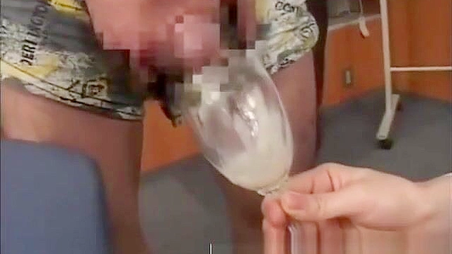 Exclusive ~ 18+ Japanese Teen Drinking Cum from Glass in Amateur Group Sex!