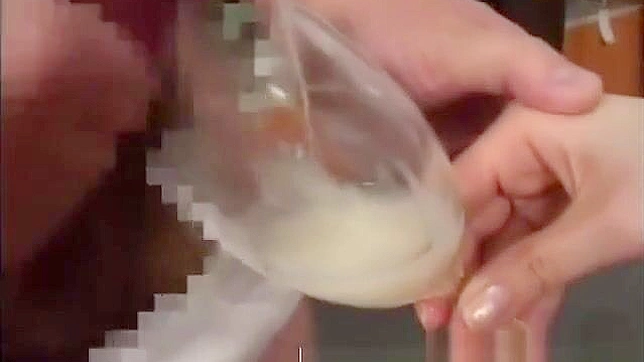 Exclusive ~ 18+ Japanese Teen Drinking Cum from Glass in Amateur Group Sex!