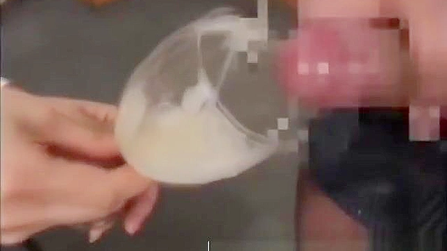 Exclusive ~ 18+ Japanese Teen Drinking Cum from Glass in Amateur Group Sex!