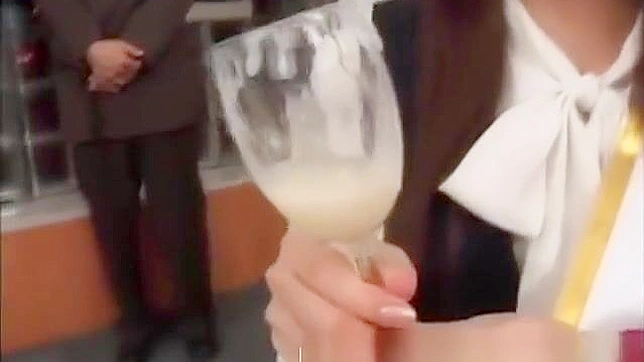 Exclusive ~ 18+ Japanese Teen Drinking Cum from Glass in Amateur Group Sex!