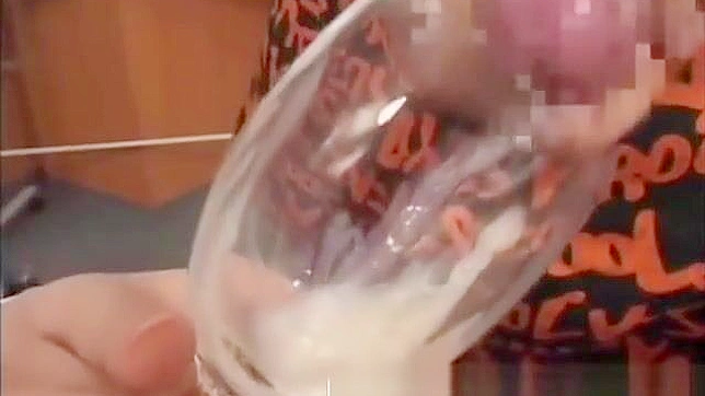 Exclusive ~ 18+ Japanese Teen Drinking Cum from Glass in Amateur Group Sex!