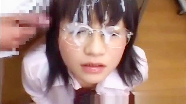 Japanese Teen Fights Herself to an Orgasm with a Bukkake Gangbang