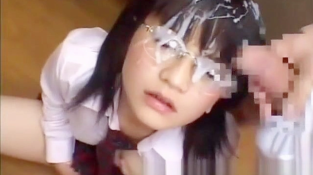 Japanese Teen Fights Herself to an Orgasm with a Bukkake Gangbang