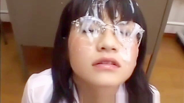 Japanese Teen Fights Herself to an Orgasm with a Bukkake Gangbang