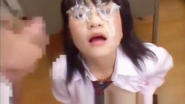 Japanese Teen Fights Herself to an Orgasm with a Bukkake Gangbang