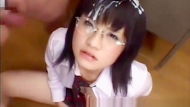 Japanese Teen Fights Herself to an Orgasm with a Bukkake Gangbang