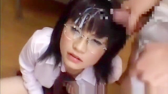 Japanese Teen Fights Herself to an Orgasm with a Bukkake Gangbang