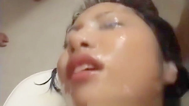 Experience the Ultimate Japanese Groupsex with a Luscious Babe Getting Bukkake and Facial!