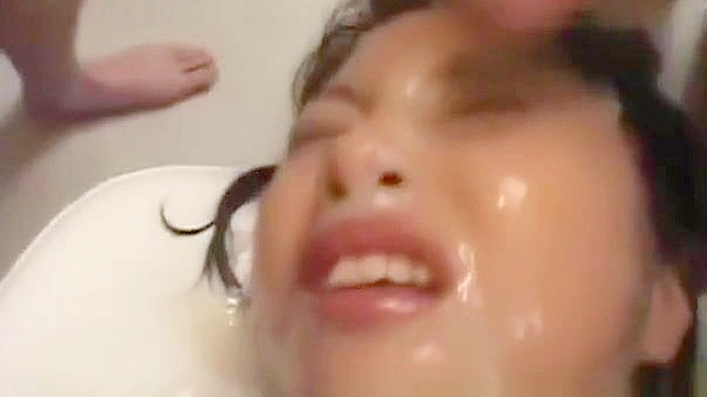 Experience the Ultimate Japanese Groupsex with a Luscious Babe Getting Bukkake and Facial!