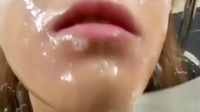 JAV Bukkake Alert ~ Luscious Asian Enchantress Gets Cum-Soaked in Hot Shower!