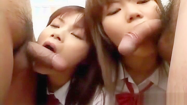 JAV Schoolgirls Explore Cock in Part 2 – Don't Miss the Alluring Enchantresses' Antics!