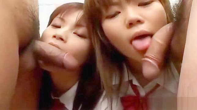 JAV Schoolgirls Explore Cock in Part 2 – Don't Miss the Alluring Enchantresses' Antics!