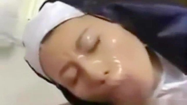 Enchanting Japanese Teen Nun Gets Drenched in Bukkake