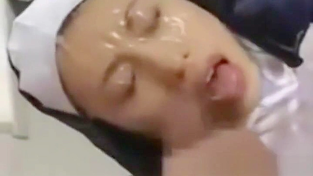 Enchanting Japanese Teen Nun Gets Drenched in Bukkake