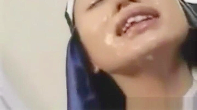 Enchanting Japanese Teen Nun Gets Drenched in Bukkake