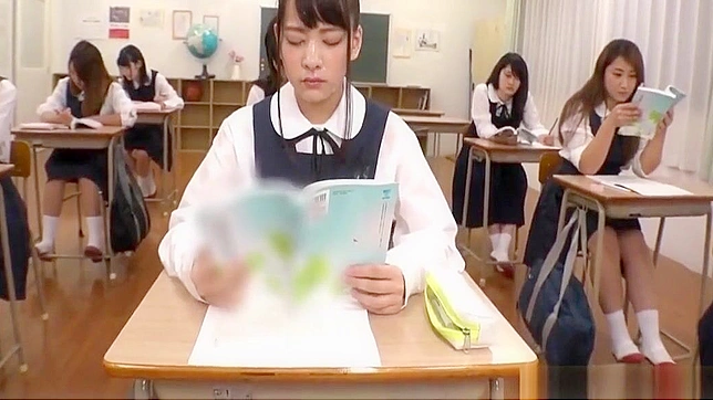 JAV Slut Gets Wet and Wild in Massive Classroom Bukkake Lesson