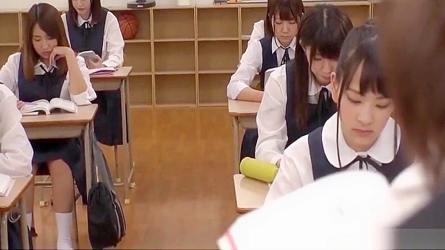 JAV Slut Gets Wet and Wild in Massive Classroom Bukkake Lesson