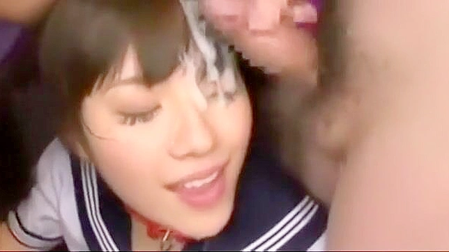 Japanese Beauty Gets Wet and Wild with Bukkake ~ A Must-See JAV Experience!