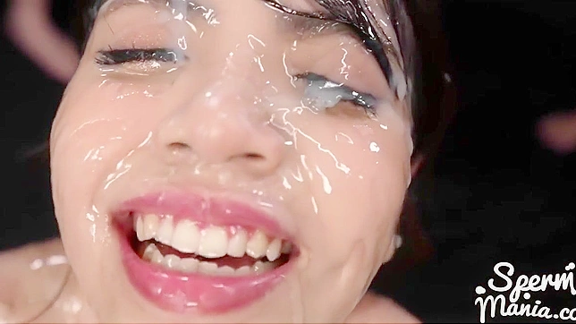 JAV Enchantress Sara F's Luscious Bukkake Facial ~ A Must-See for Fans of Slim Females!