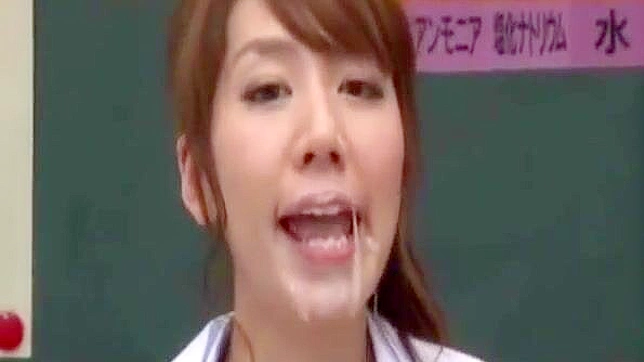 Bukkake in the Classroom with a Luscious Asian Teacher - Exclusive JAV Content!