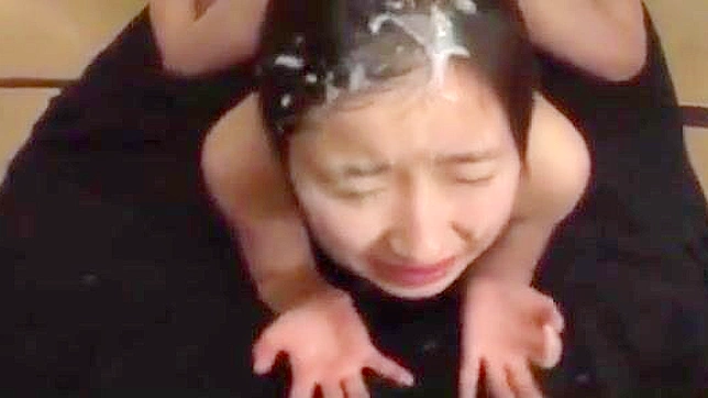 Japanese Enchantress Drenched in Jizz Bukkake