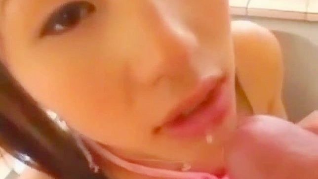 Beautiful Japanese Enchantress Gives Luscious Facial in Steamy Bathroom