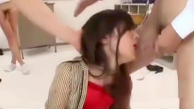 Chinese Schoolgirls' Ultimate Fantasy: Hot Teacher Gets Gangbanged in the Classroom by Her Students!