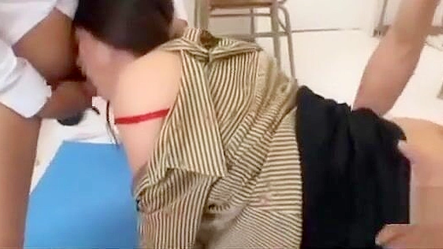 Chinese Schoolgirls' Ultimate Fantasy: Hot Teacher Gets Gangbanged in the Classroom by Her Students!