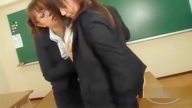 Chinese Porn: These Two Hot Teachers Get Intimate, One Gets Her Private Parts Rubbed In Class!