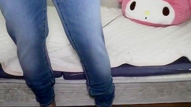 Juicy Jeans ~ Cute Girl's Masturbation Juice Stains! Watch Now!