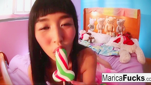 Japanese Babe Marica in a Tantalizing Candy Play