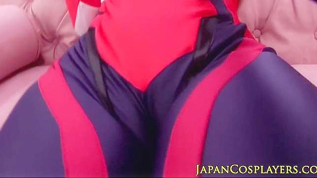 Japanese Porn ~ Gorgeous Ginger Babe Tugs on Cock in Seductive Cosplay!