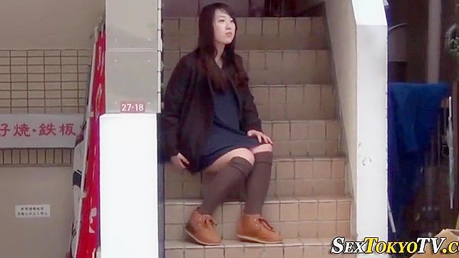 Japanese Enchantress Lifts Up Her Skirt for Your Pleasure - Must-See!