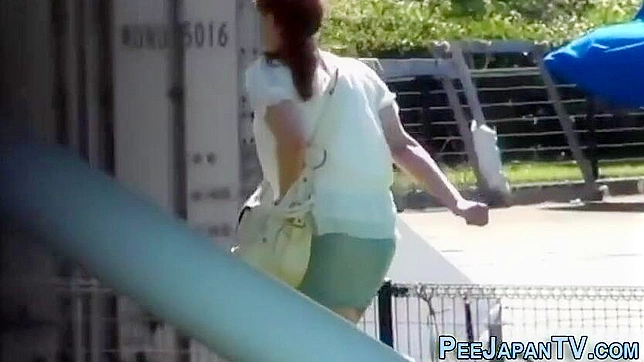 Wet and Ashamed - Cute Japanese Girl Peeing in Public