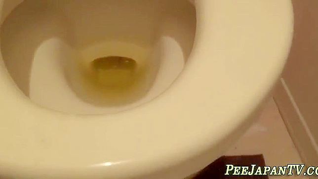 Japanese Beauty Young Girl Peeing in Toilet - Must See!