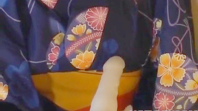 Revealed ~ The Luscious Arika Takarano and Her Daring Dildo Game Under the Kimono