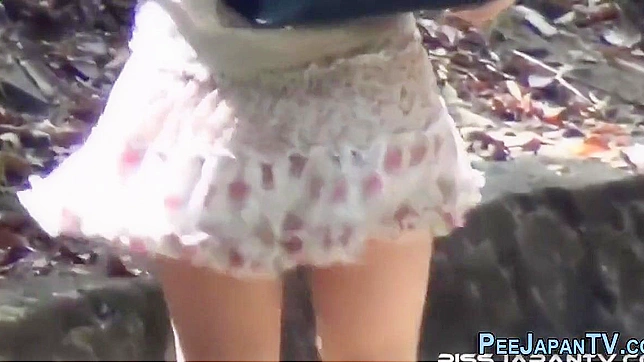 Japanese Beauty Caught in the Act ~ Wet and Wild Pee Play