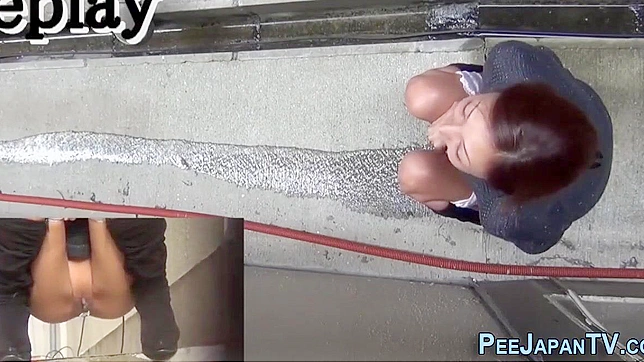 Japanese Hottie Shows Off Her Wet and Wild Skills in Public!