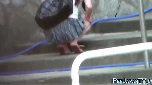 Japanese Beauty in High Heels Peeing Outdoors - A Must-Watch!