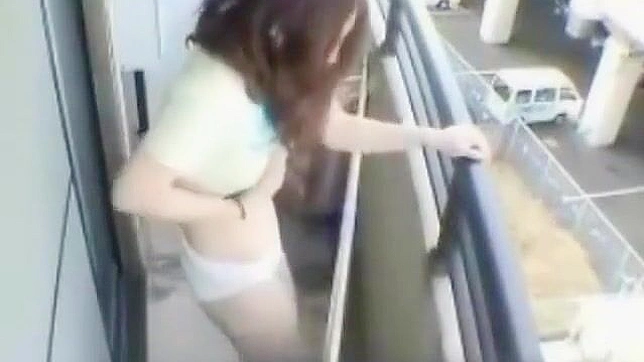 Japanese Beauty Strips Down on Her Balcony for Your Viewing Pleasure!