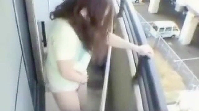 Japanese Beauty Strips Down on Her Balcony for Your Viewing Pleasure!