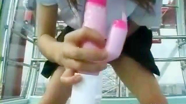 Japanese Girl's Naughty Ride ~ Public Masturbation on Ferris Wheel