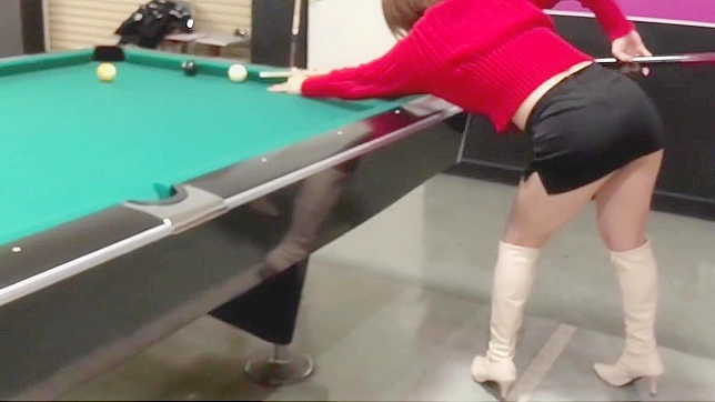 Va-Va-Voom! New Year Mini Skirt No Bra Billiards! You'll Want to See How They Play Without Boobs on The Table