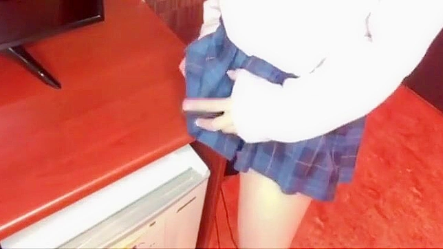 Japanese Porn: Masturbating on Desk,